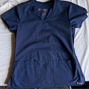 4 GREY’S ANATOMY BY BARCO NAVY SCRUB TOPS XS